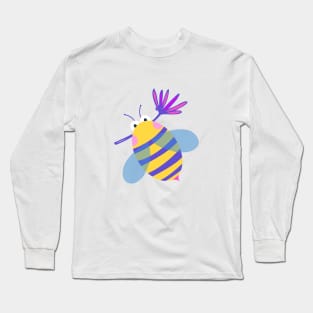 Honey Bee with Flower Long Sleeve T-Shirt